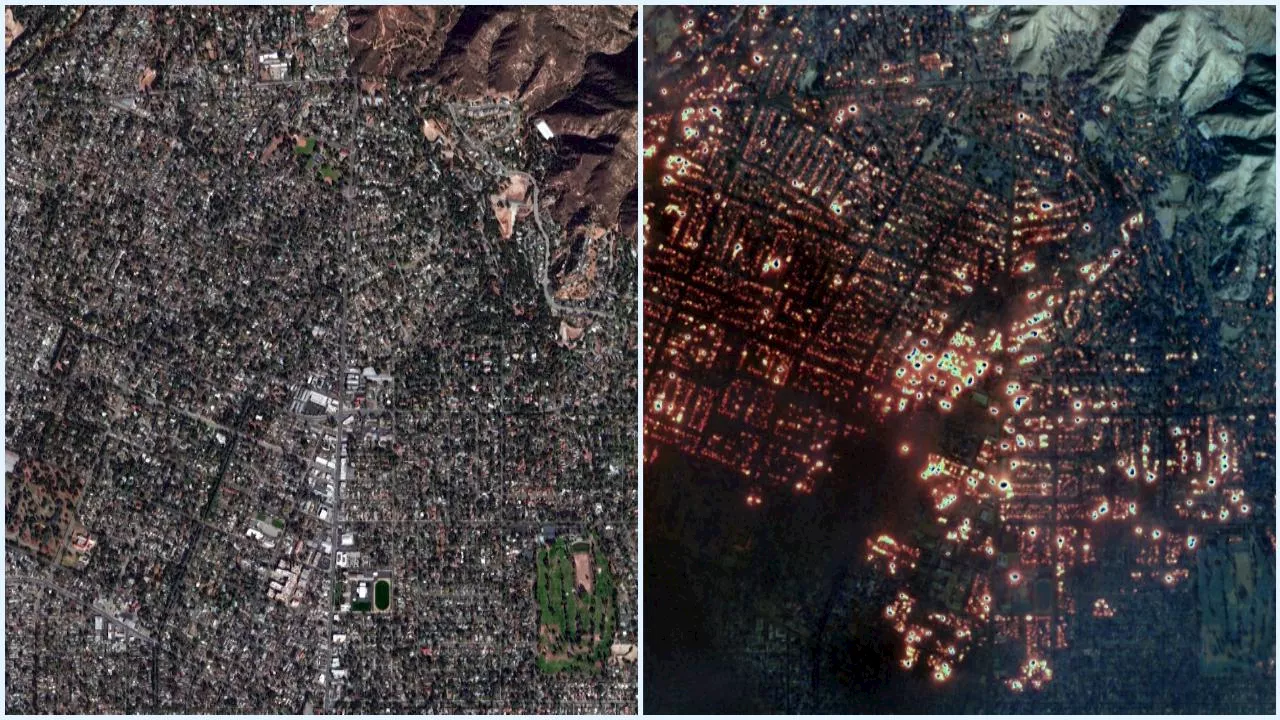 California: le immagini satellitari mostrano l'entità degli incendi