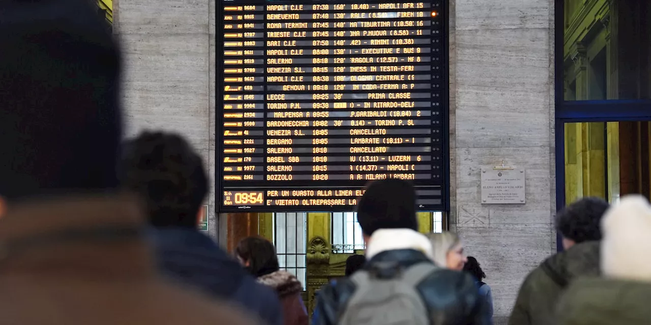 Guasto sulla linea ferroviaria di Milano: ritardi e cancellazioni in tutta Italia