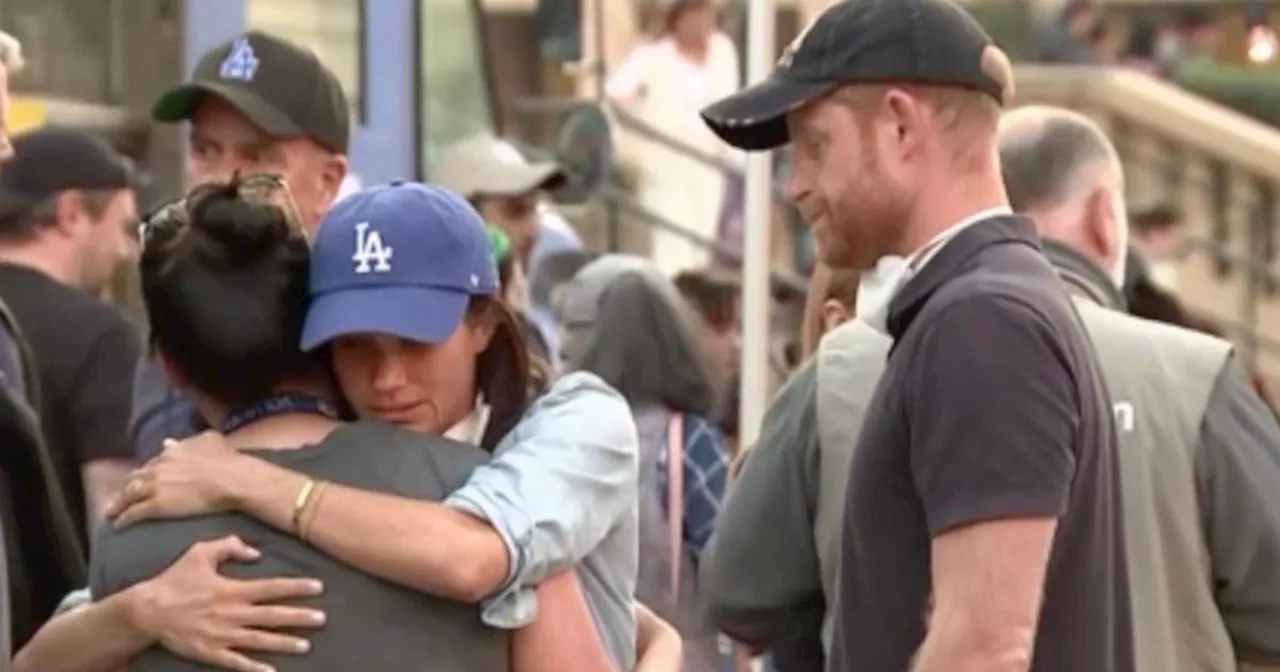 Harry and Meghan 'appear as US version of royals' in hugs with LA fire victims