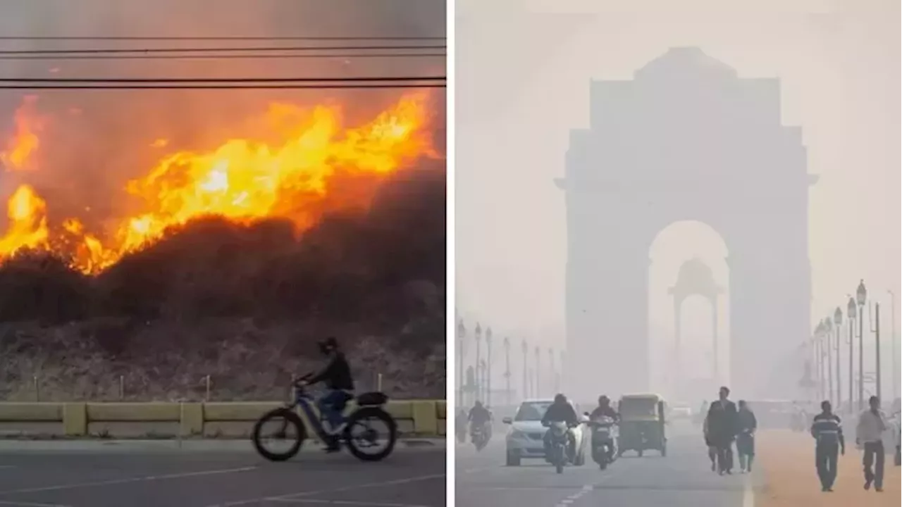 आग से धधक रहा लॉस एंजेलिस, फिर भी दिल्ली से साफ हवा; जानें क्या है दोनों का AQI