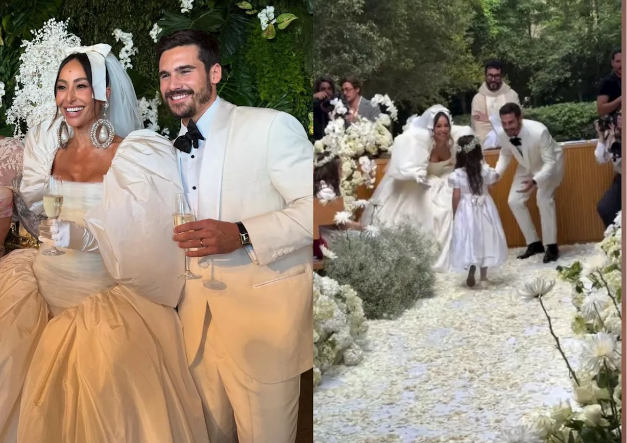 Filha de Sabrina Sato levou alianças ao altar no casamento da mãe com Nicolas Prattes