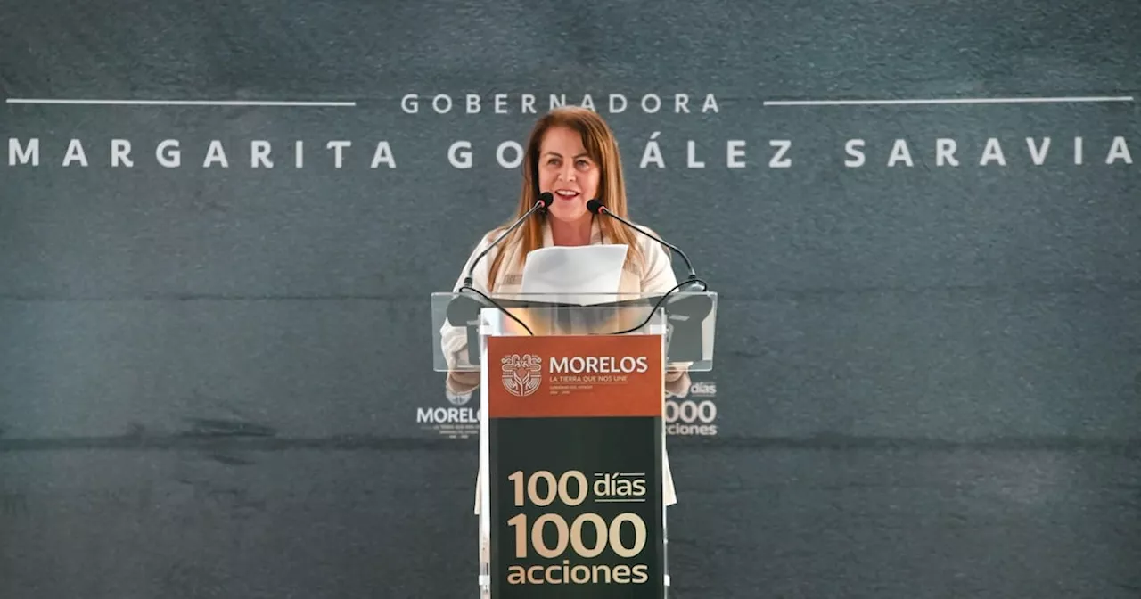 Gobernadora González Saravia Presenta Acciones de los Primeros 100 Días de Gobierno en Morelos