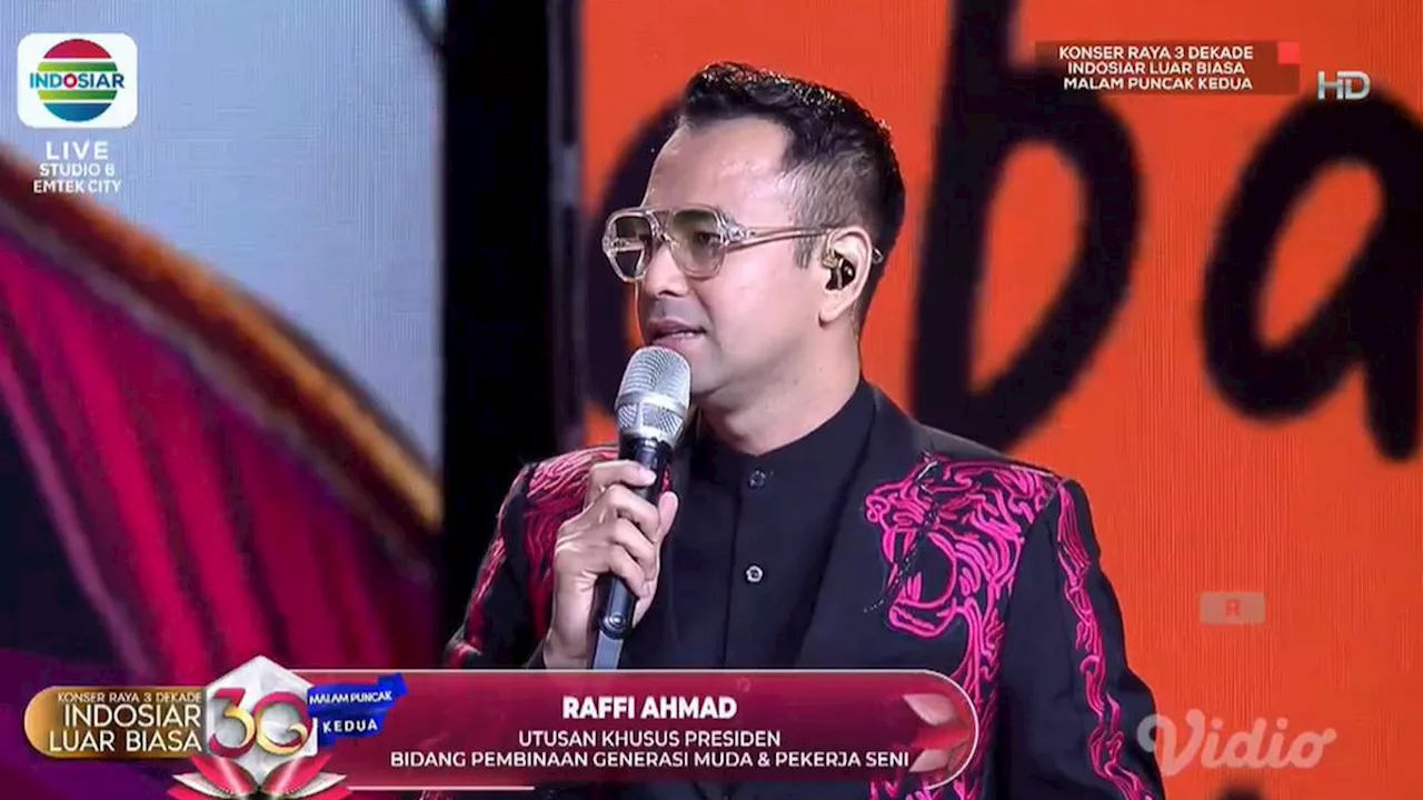 Di Konser Raya 3 Dekade Indosiar, Raffi Ahmad Jabarkan Tugasnya sebagai Utusan Khusus Presiden