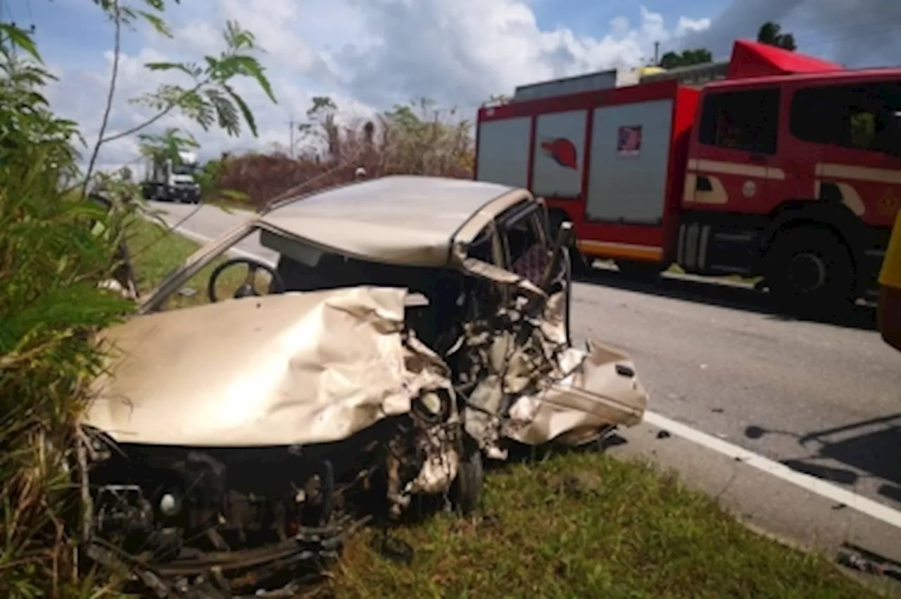 Three escape unscathed, one injured in head-on collision on Jalan Miri-Bintulu in Sarawak