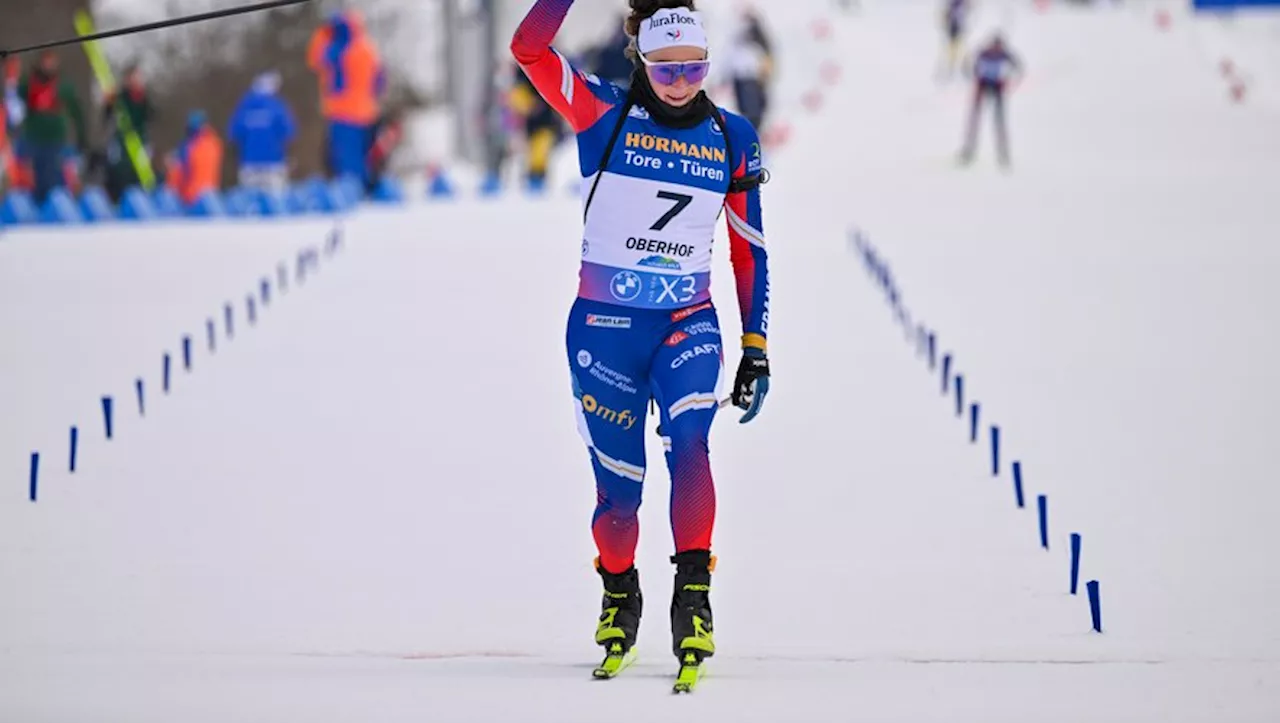 Lou Jeanmonnot remporte la poursuite féminine de biathlon à Oberhof