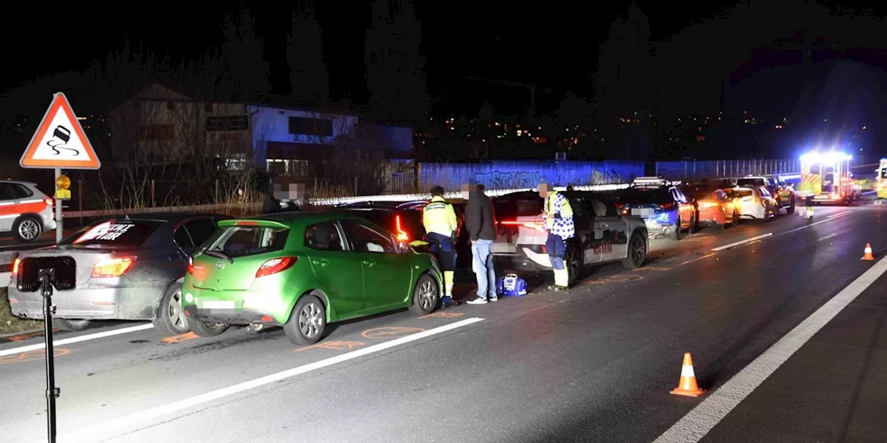 Auf A13 bei Zizers GR: Sechs Verletzte bei Massenkarambolage