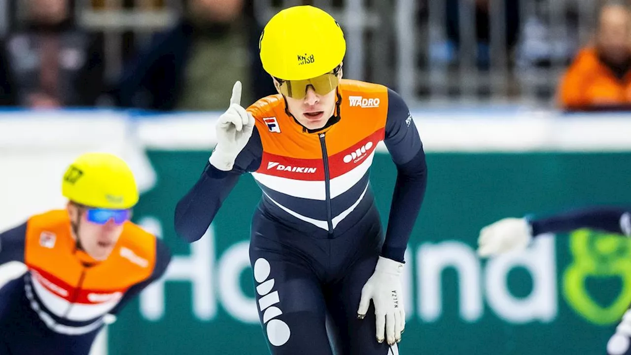 Shorttracker Van 't Wout Nederlands kampioen op 500 en 1.500 meter