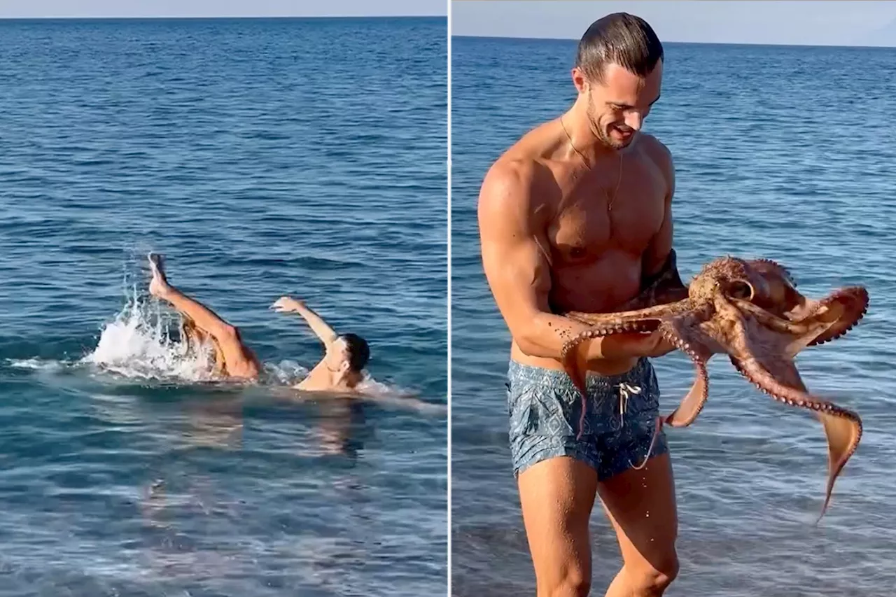 Italian Model Finds Unlikely Love With Octopus in Seychelles