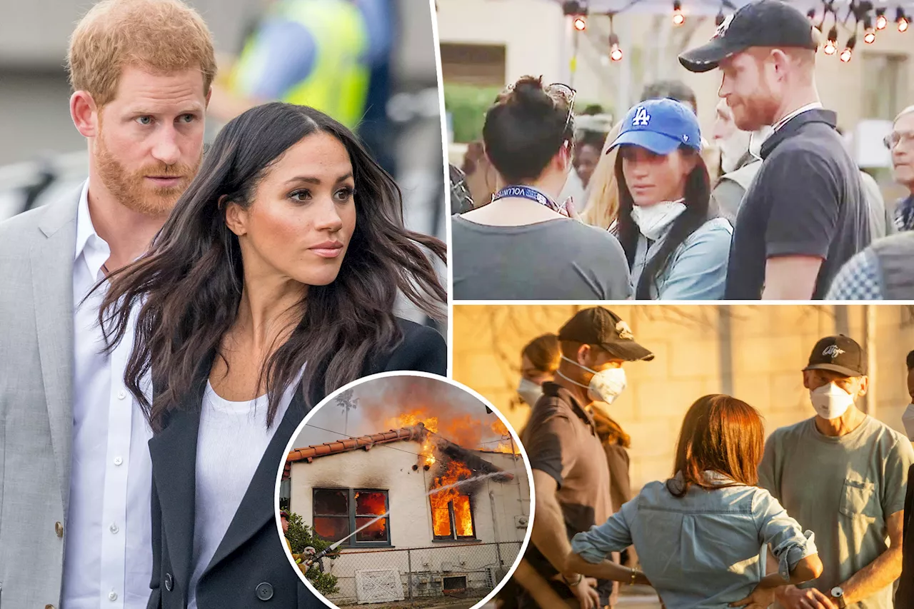 Harry and Meghan Visit Wildfire Victims in Pasadena