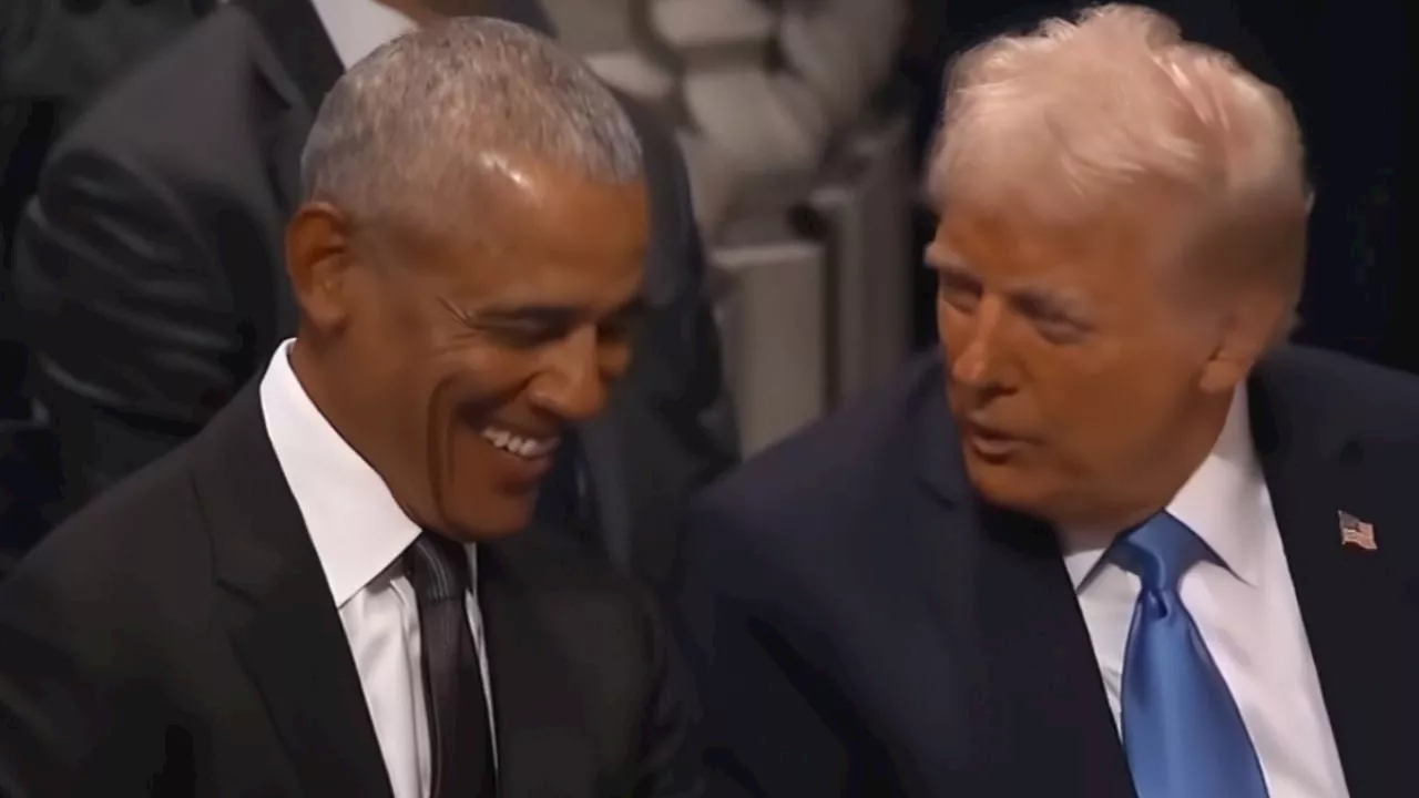 Trump y Obama se reencuentran en el funeral de Carter