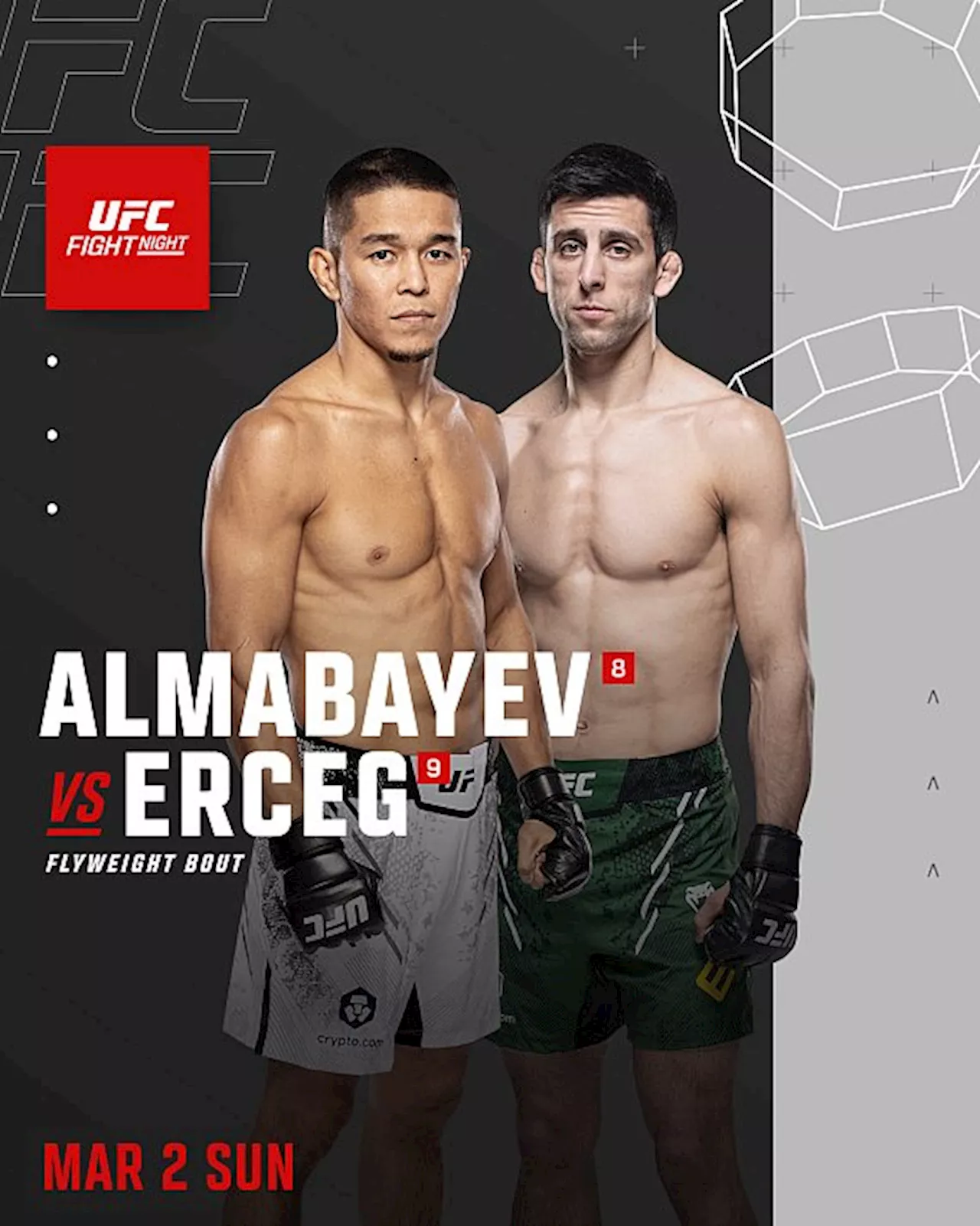 Erceg vs. Almabaev to Headline UFC Vegas 103