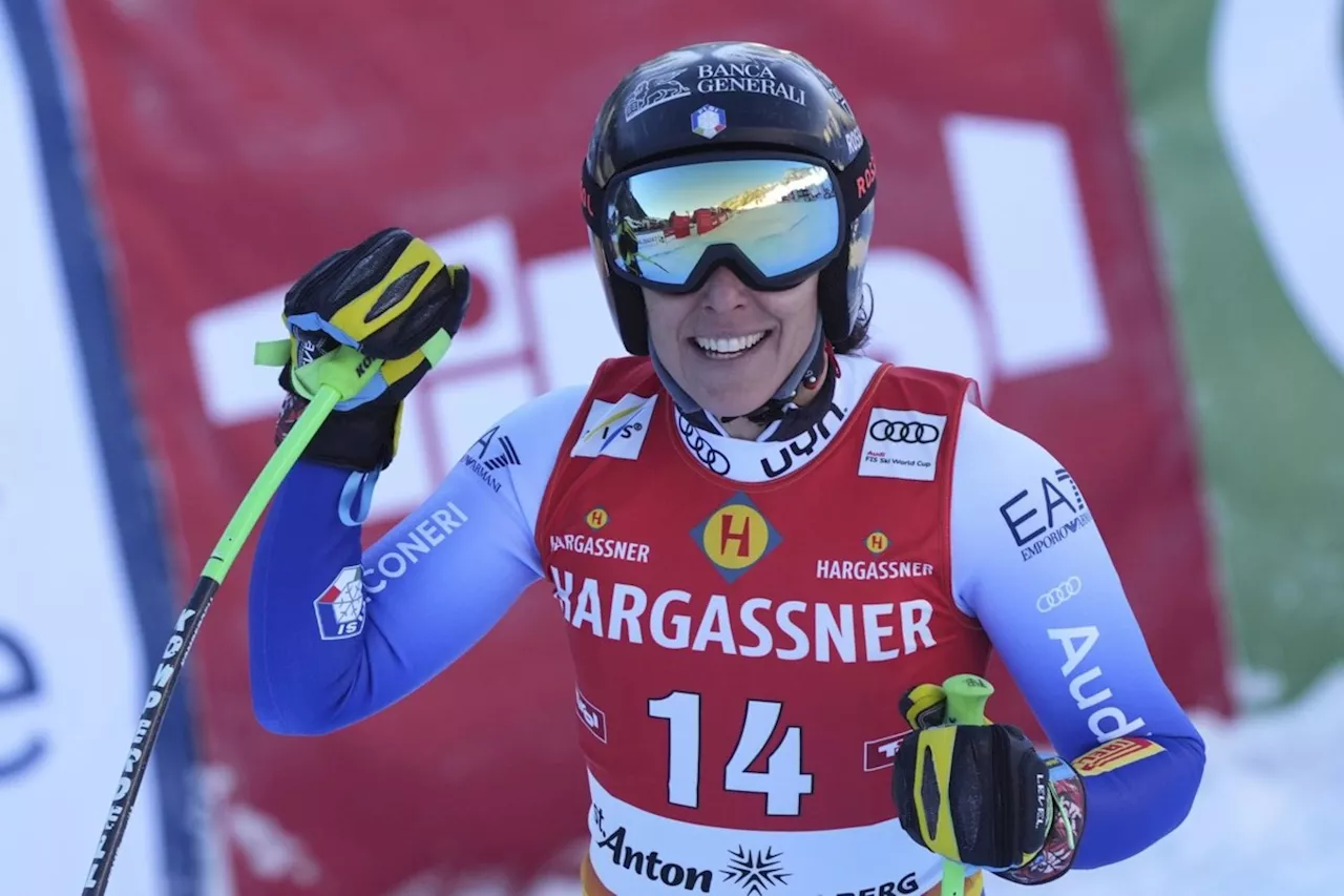 Brignone Wins Downhill Debut at 34, Vonn Races to Fifth in Comeback