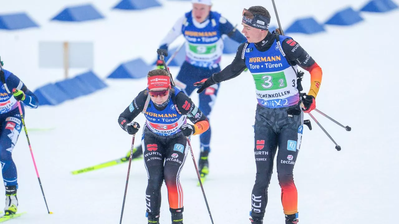 Deutsche Biathleten auf Podestjagd im Mixed-Staffelfinale