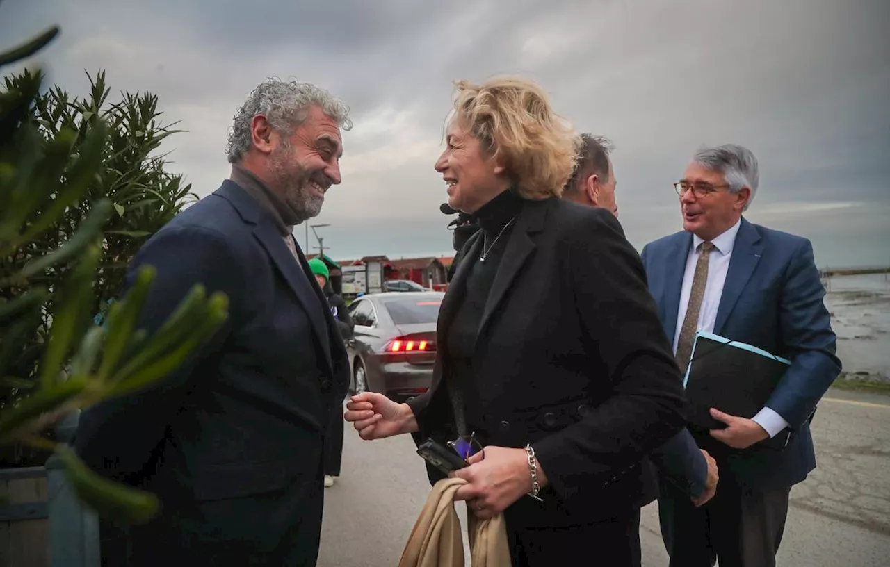 Bassin d’Arcachon : à Gujan-Mestras, la ministre a parlé tourisme, mais aussi indemnisation des ostréiculteurs