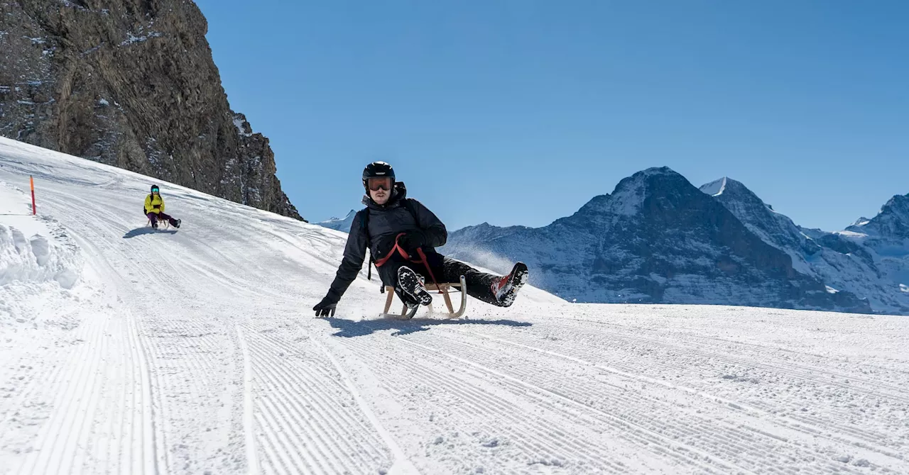 Auf der längsten Rodelbahn der Alpen