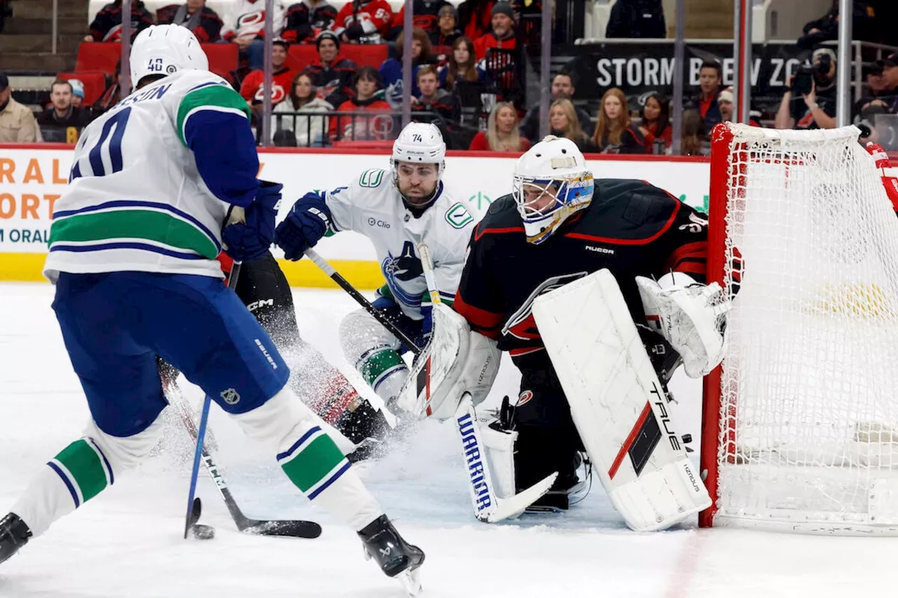 Staal, Tokarski lead Hurricanes to 2-0 win over Vancouver Canucks