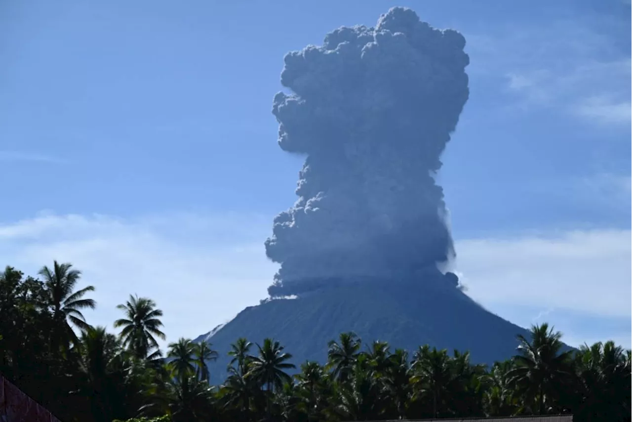 Indonesia's Mount Ibu Erupts, Sending Ash and Lava into the Air