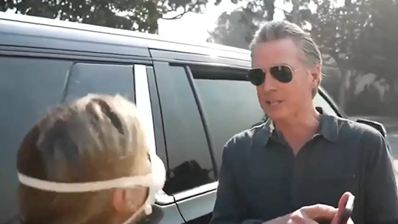 Newsom Caught in Heated Exchange With Wildfire Victim Over Fire Response