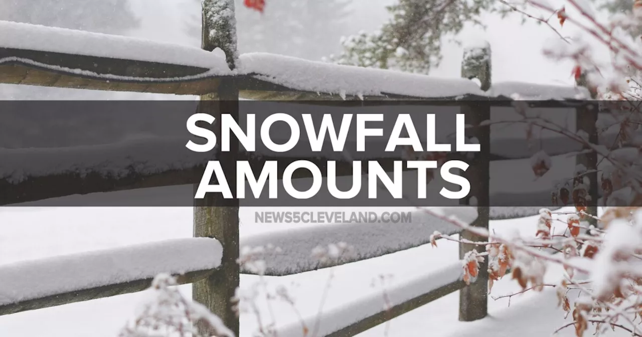 SNOW AMOUNTS: Find out how much snow fell across NEO over the last day