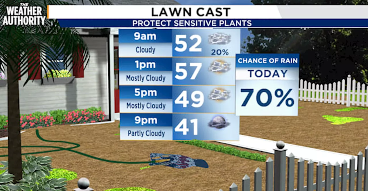 Rainy morning, chilly afternoon before the freezing conditions return