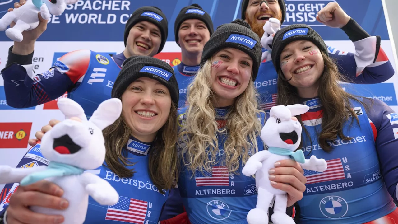 Friedrich pulls away for 4-man bobsled win, US finishes 3rd in team luge relay