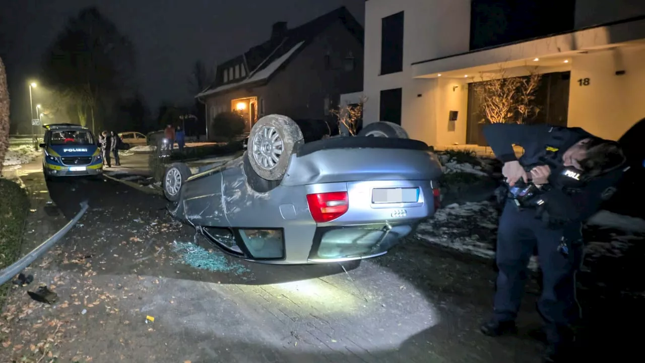 Wassenberg (NRW): Unfall! Audi überschlägt sich in Spielstraße