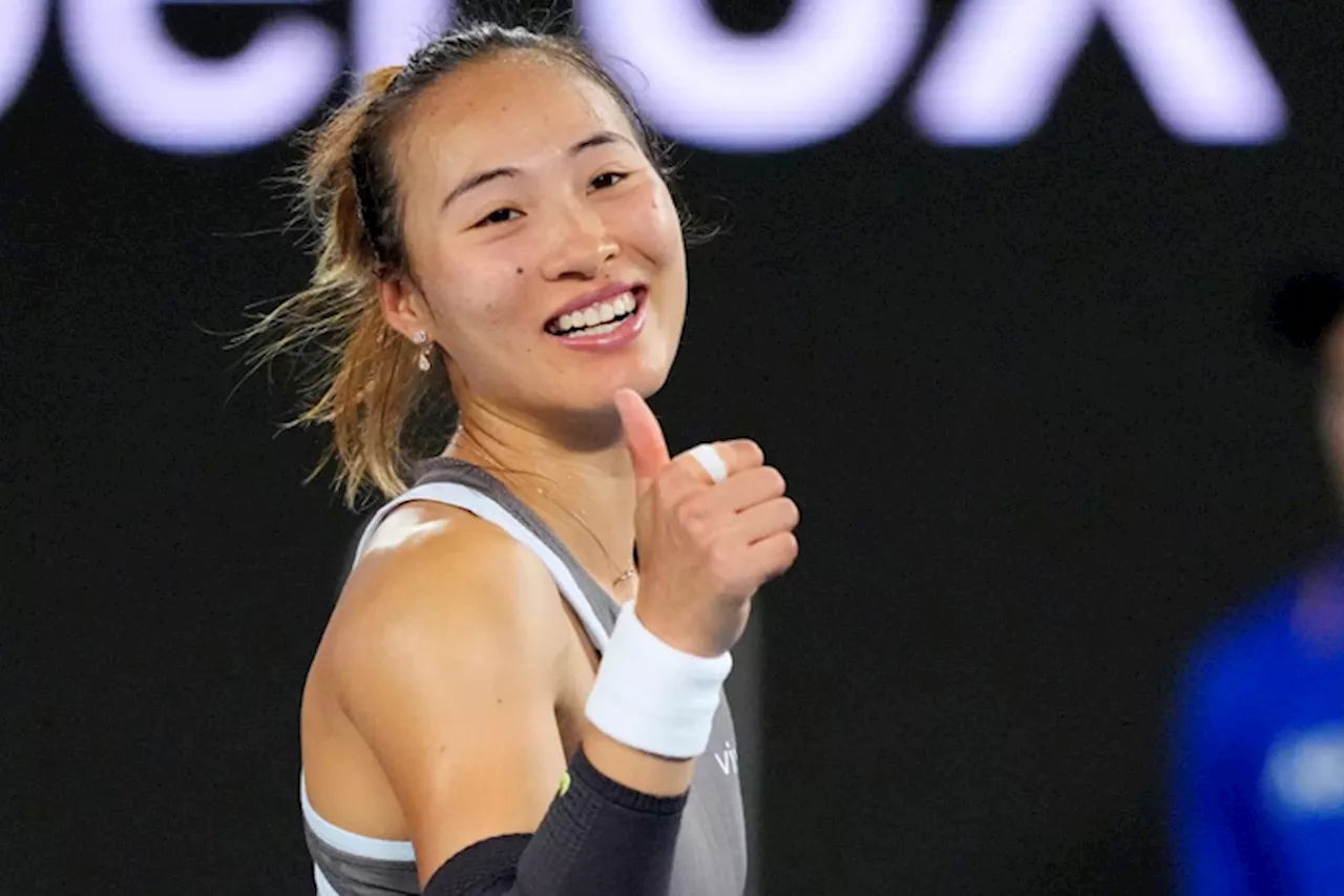 Zheng wins under center court roof as rain disrupts Australian Open