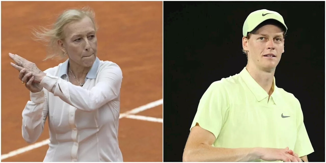 Navratilova difende Sinner, attacco durissimo alla Wada: “Sistema antidoping marcio”