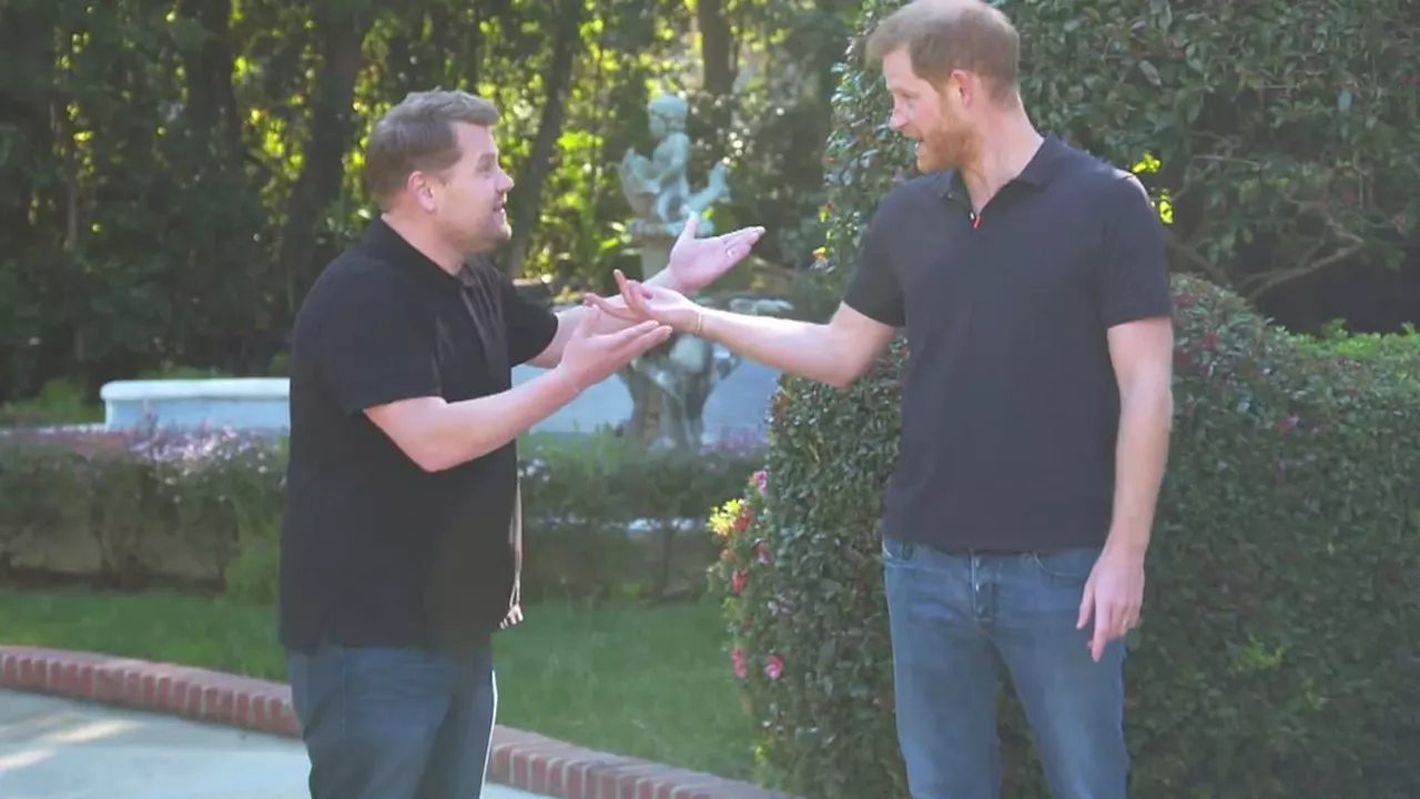 Prince Harry's jibe to James Corden at raucous soiree that meant David Beckham had to play...