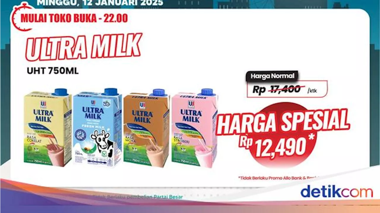 Susu Kotak Jumbo di Transmart Full Day Sale Murah Meriah, Cuma Rp 12 Ribuan