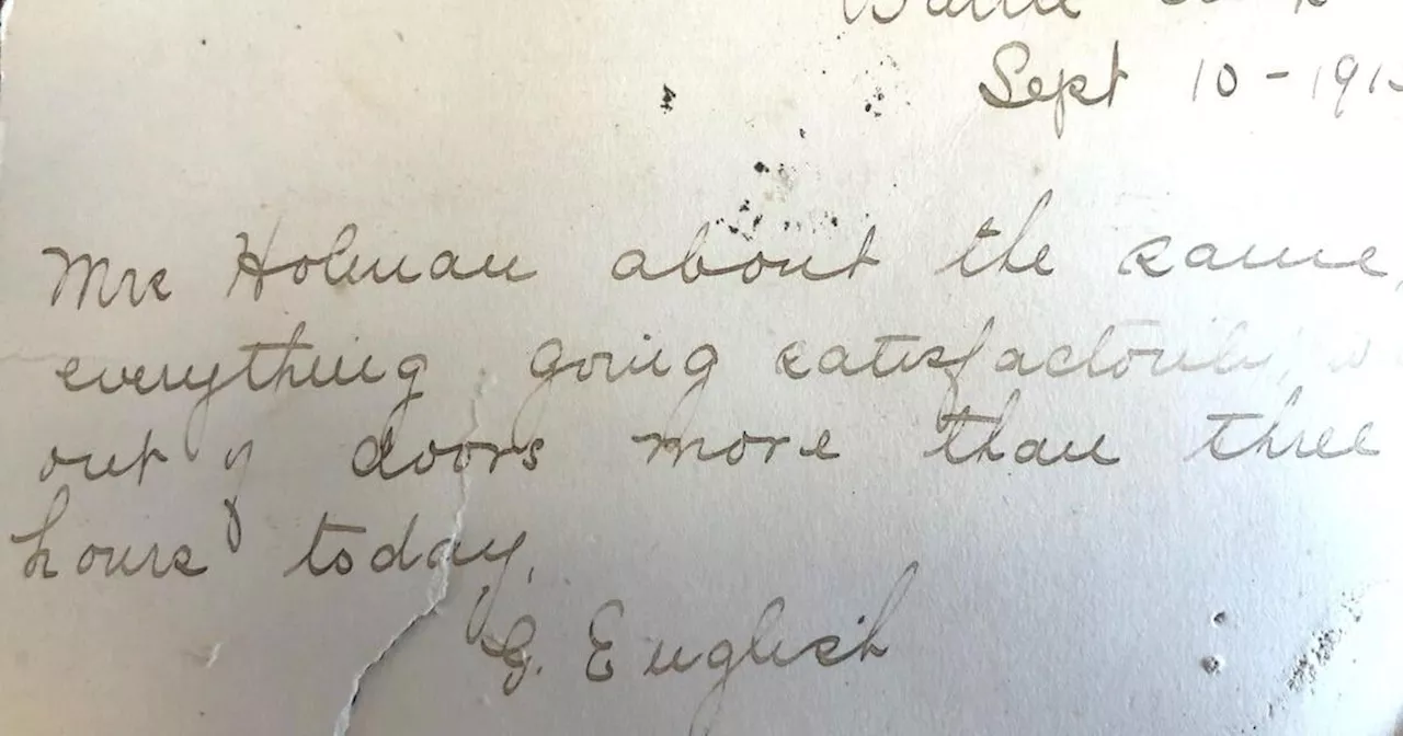 Mystery letter arrives 111 years late