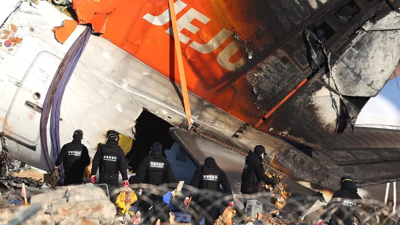 Las cajas negras del accidentado avión de Jeju Air dejaron de grabar 4 minutos antes del accidente en Corea del Sur