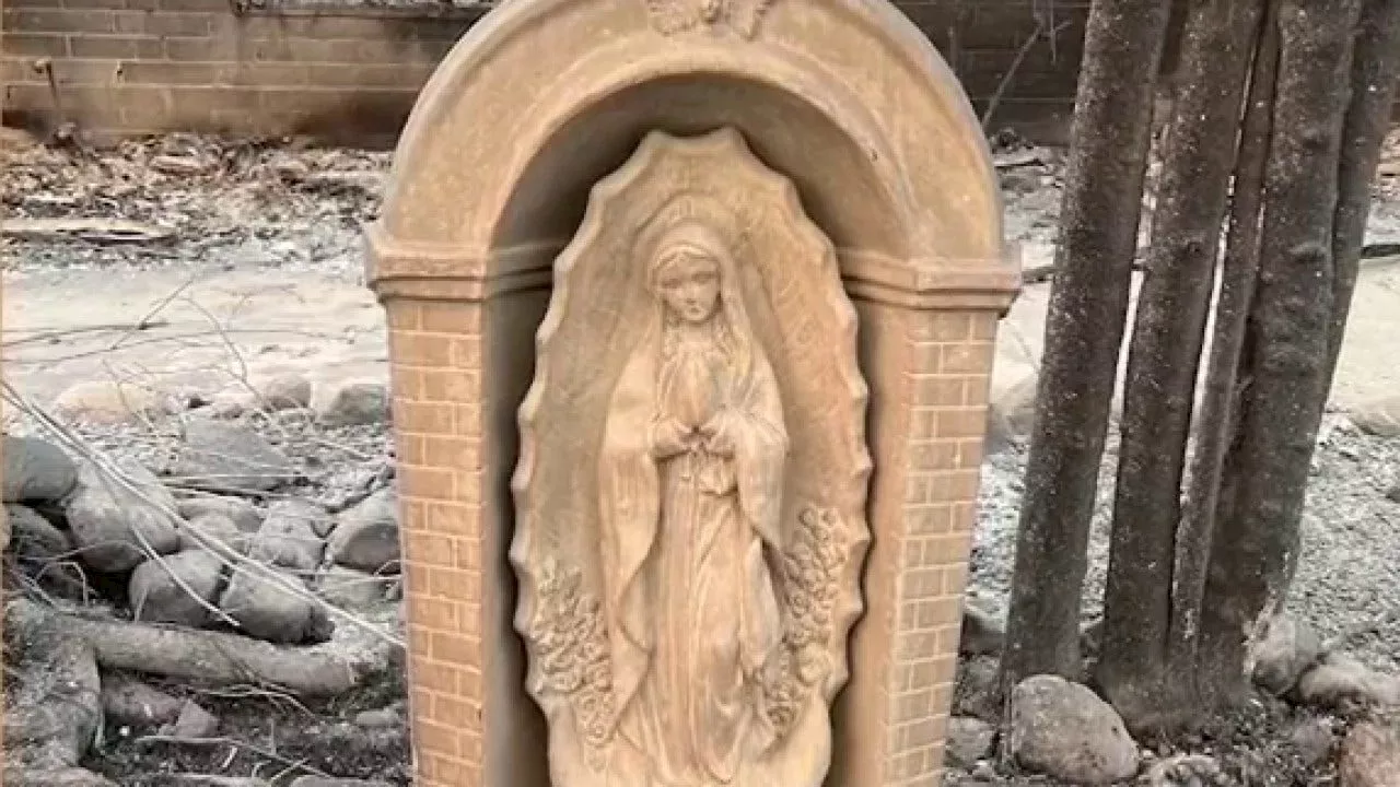 California Family Finds Hope in Unyielding Virgin Mary Statue Amid Wildfires