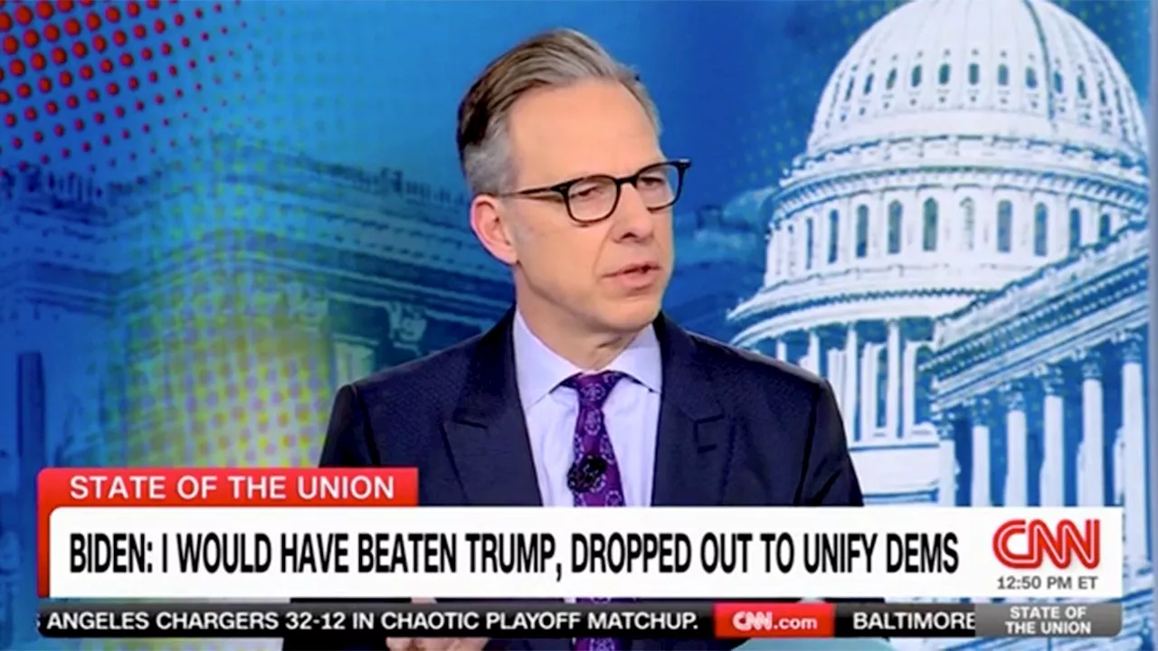 Tapper Slams Biden's 'Nonsensical' Claim That Harris Could Have Beat Trump