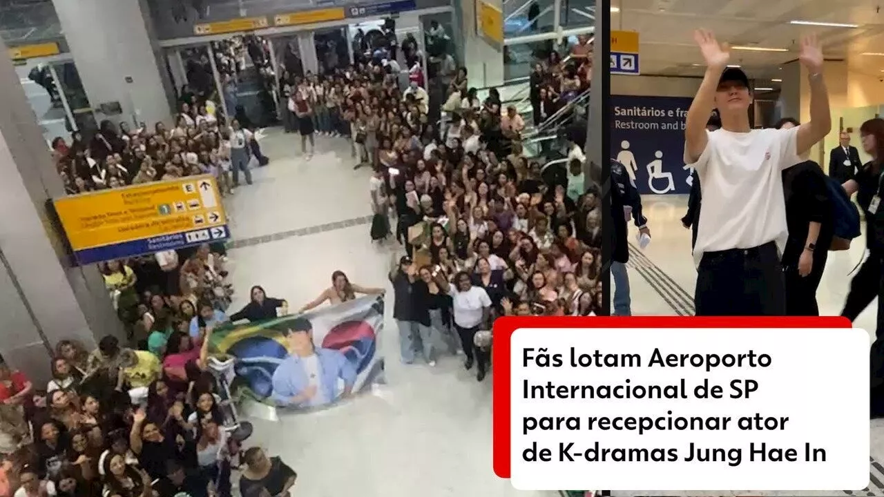 Fãs Lotam Aeroporto Para Receber Jung Hae In no Brasil