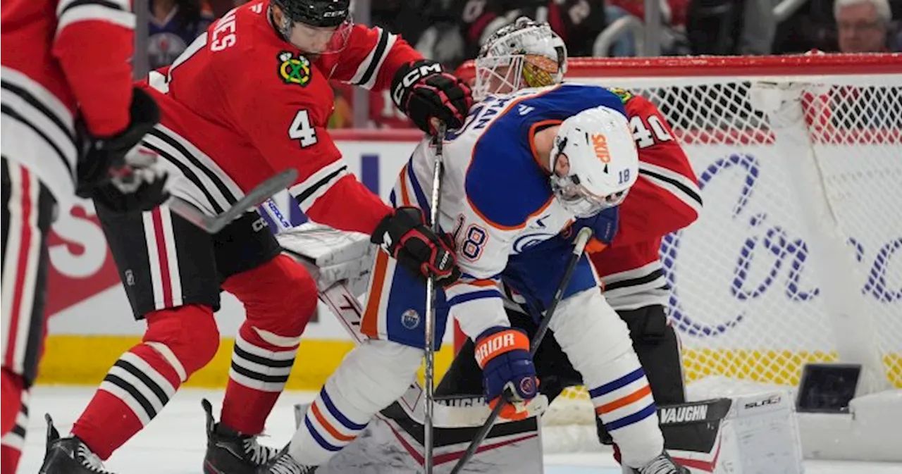 Hyman nets winner as Oilers rally to beat Blackhawks 4-3