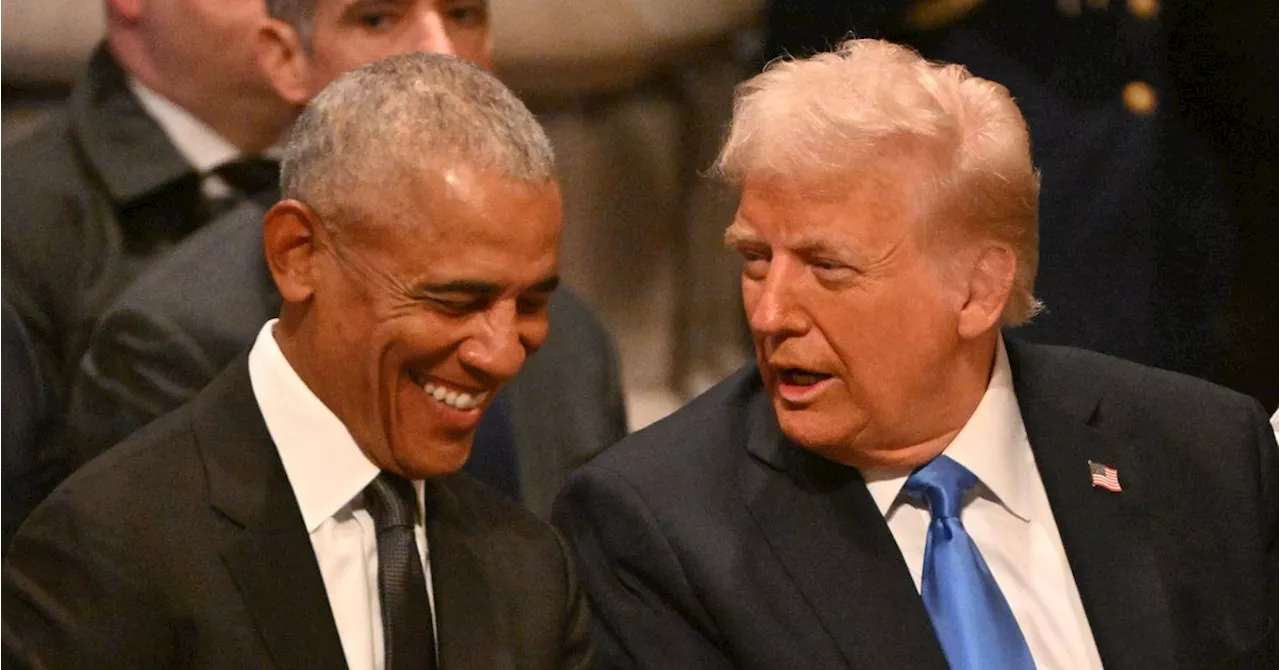 Trump Posts Brutal Spoof Of His Viral Chat With Obama At Jimmy Carter’s Funeral