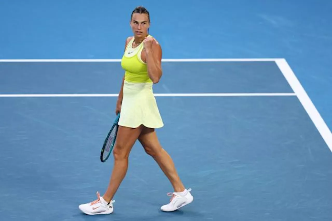 Aryna Sabalenka au deuxième tour de l'Open d'Australie après sa victoire contre Sloane Stephens