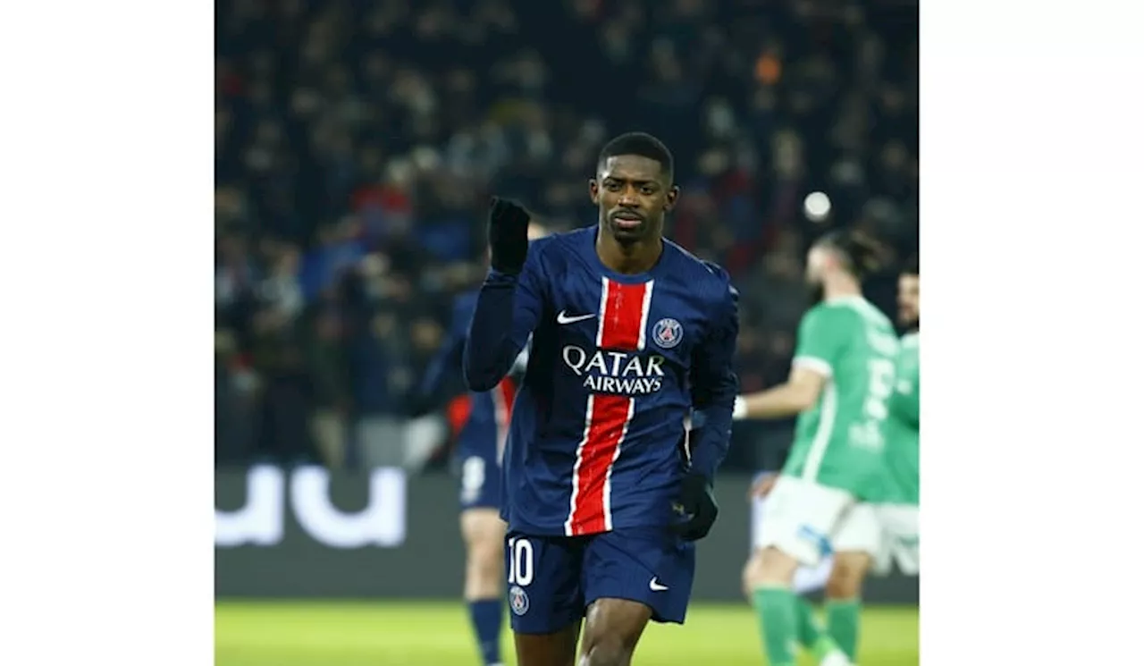 PSG vs Saint-Etienne, Dua Gol Ousmane Dembele Pastikan Kemenangan Les Parisien