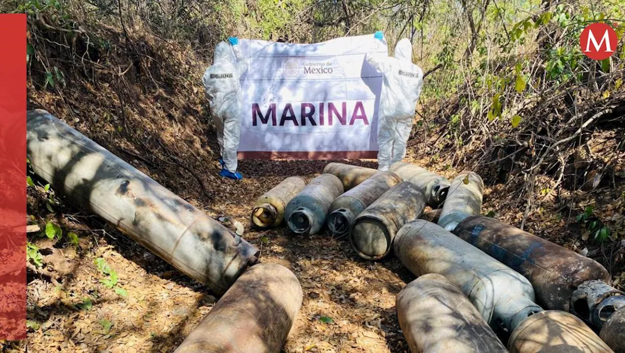 Marina destruye laboratorio clandestino en Sinaloa; había mil 500 litros de precursores