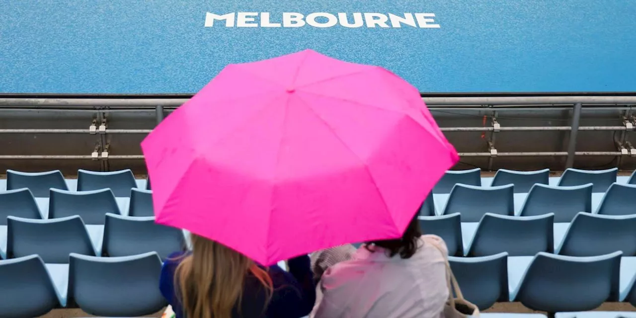 Australian Open unterbrochen: Starkregen und Gewitter bringen Tennis-Matches zum Stehen