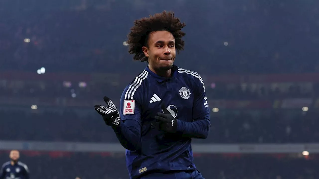 Uitgerekend Zirkzee schiet United verder in FA Cup ten koste van Arsenal