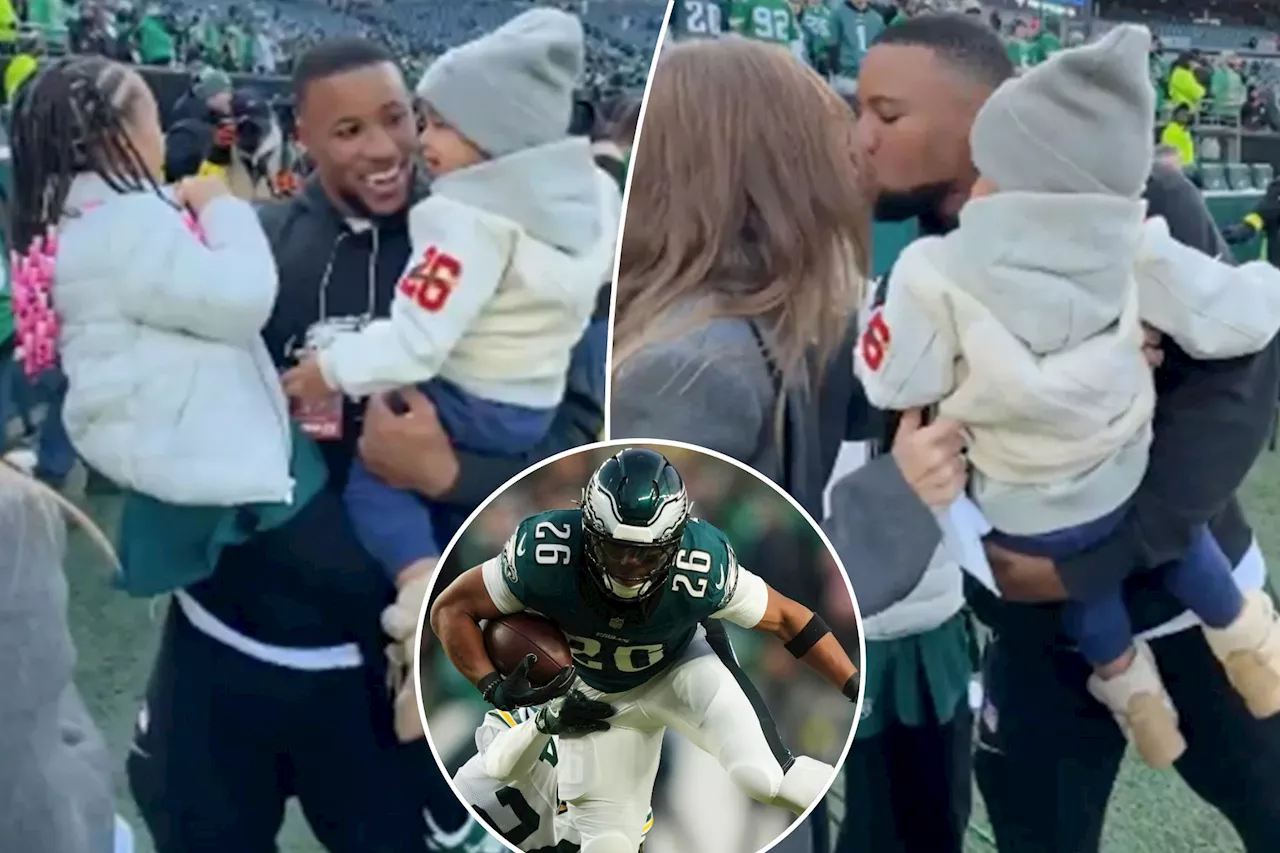 Saquon Barkley Shares Sweet Moment with Kids Before Eagles Playoff Game