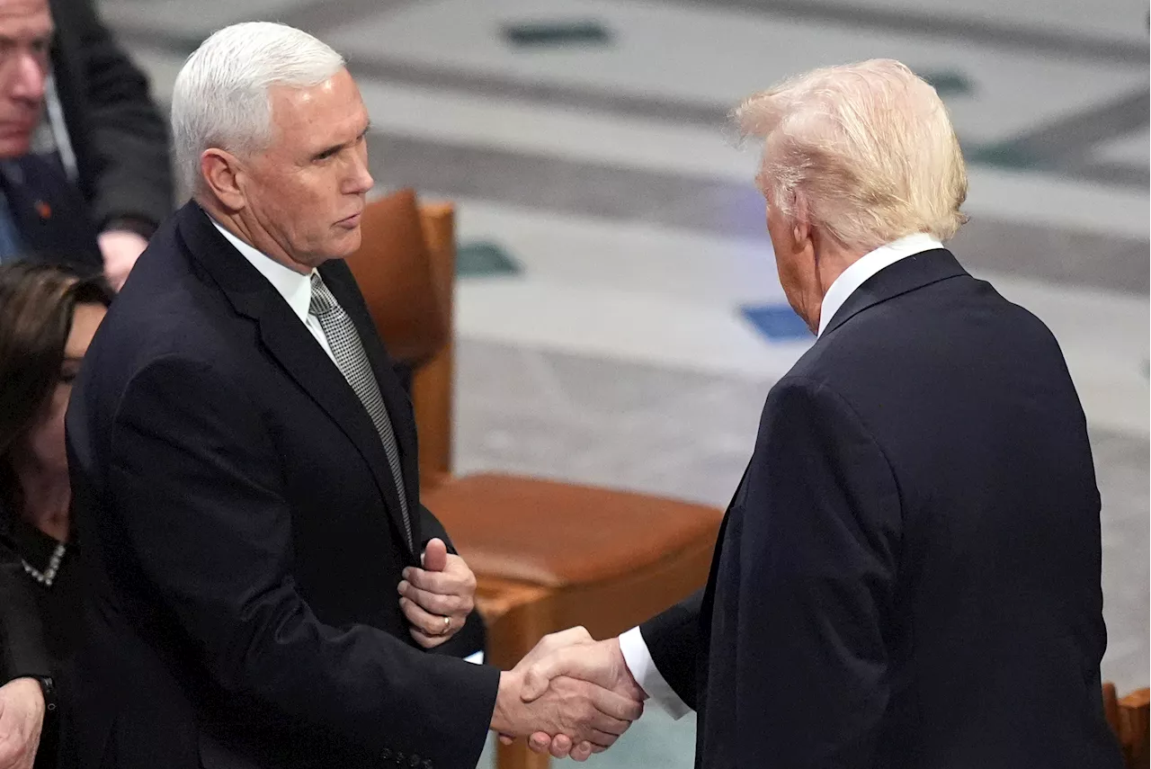 Trump and Pence Greet Each Other at Carter's Funeral