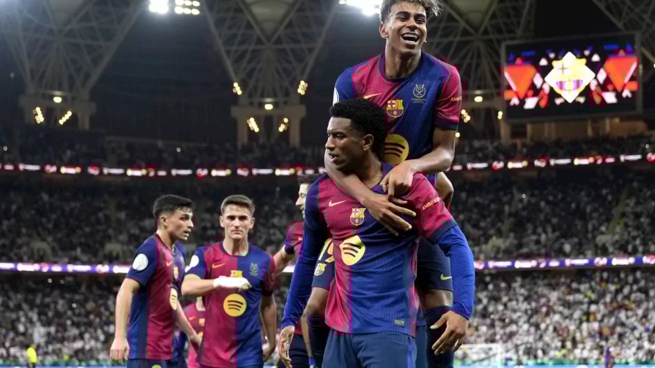 Barcelona vence a Real Madrid en la Supercopa de España