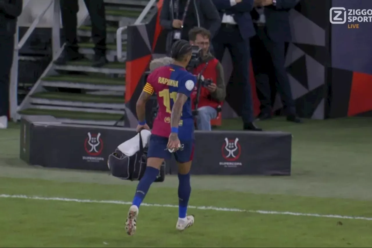 Raphinha prevents Kylian Mbappe from receiving treatment in bizarre incident before goal...