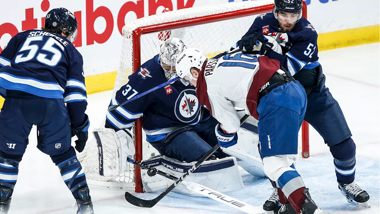 Hellebuyck Shuts Out Avalanche Again, Jets Win 3-0