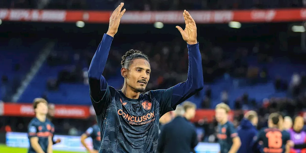 Haller straalt na FC Utrecht-'debuut' in De Kuip: 'Het kon haast niet beter'