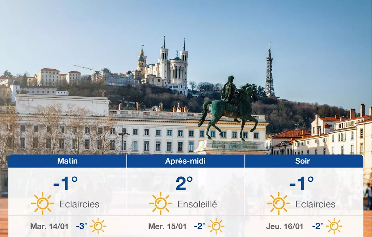 Météo Lyon: prévisions du lundi 13 janvier 2025