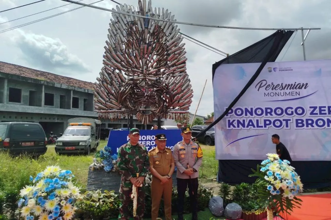 Monumen Reog dari Knalpot Brong di Ponorogo Jadi Simbol 'Zero Knalpot Brong'